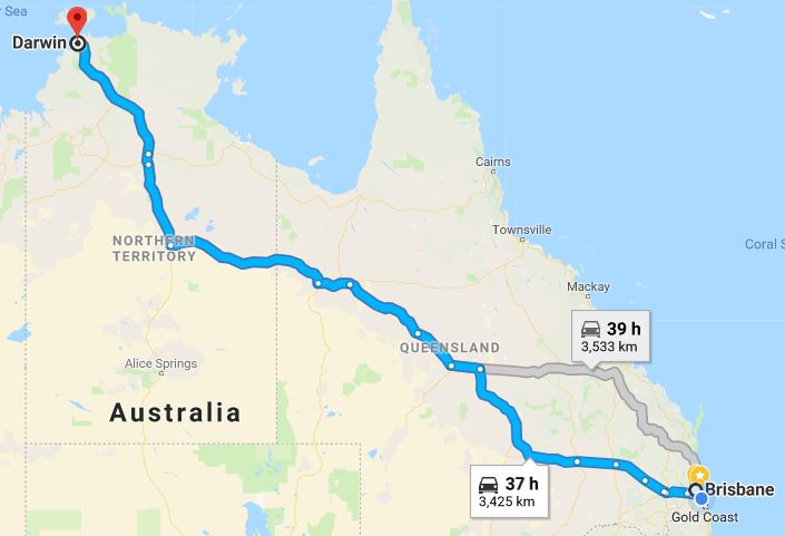 Brisbane to Darwin Removalists